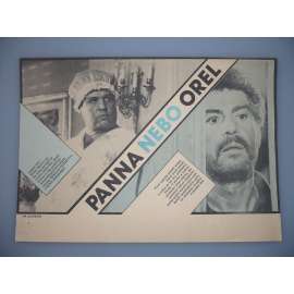 Panna nebo orel (filmový plakát, papírová fotoska, slepka, film Itálie 1982, režie Nanni Loy, Hrají: Renato Pozzetto, Nino Manfredi, Leo Gullotta)