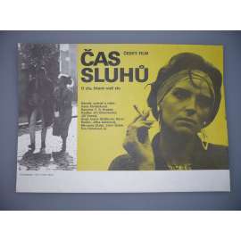 Čas sluhů (filmový plakát, papírová fotoska, slepka, film ČSSR 1989, režie Irena Pavlásková, Hrají: Ivana Chýlková, Karel Roden, Jitka Asterová)