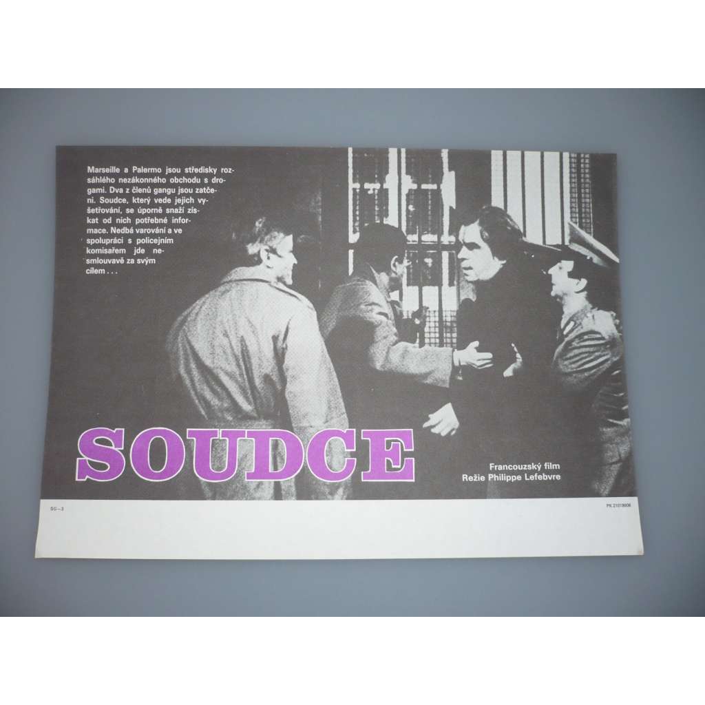 Soudce (filmový plakát, papírová fotoska, slepka, film Francie, režie Philippe Lefebvre)