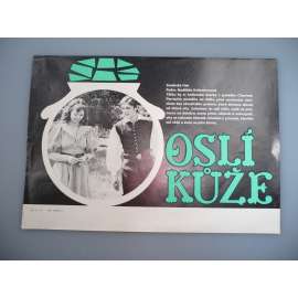 Oslí kůže (filmový plakát, papírová fotoska, slepka, film SSSR 1982, režie Naděžda Koševerova, Hrají: Alexandr Galibin, Taťjana Peltcer, Světlana Němoljajeva)