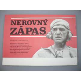 Nerovný zápas (filmový plakát, papírová fotoska, slepka, film Španělsko/USA 1982, režie John Hough, Hrají: Richard Harris, Michael Beck, Anne Seymour)