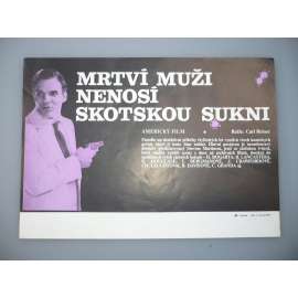 Mrtví muži nenosí skotskou sukni  (filmový plakát, papírová fotoska, slepka, film USA 1982, režie Carl Reiner, Hrají: Steve Martin, Rachel Ward, Carl Reiner)