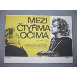 Mezi čtyřma očima (filmový plakát, papírová fotoska, slepka, film Itálie 1984, režie Sergio Corbucci, Hrají: Paolo Villaggio, Victoria Zinny, Sal Borgese)