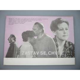 Zastav se, chvíle... (filmový plakát, papírová fotoska, slepka, film SSSR 1984, režie Jaropolk Lapšin, hrají: Ija Savvina, Oleg Jefremov, Alevtina Jevdokimová	)