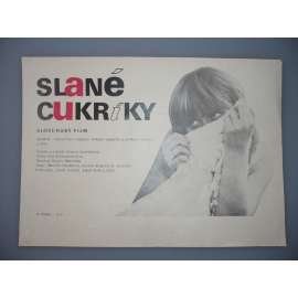 Slané bonbóny - Slané cukríky (filmový plakát, papírová fotoska, slepka, film ČSSR 1985, režie Eva Štefankovičová, Hrají: Monika Horáková, Zuzana Krupicová, Jaromír Roštínský)