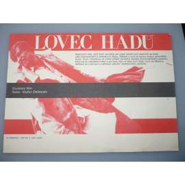 Lovec hadů (filmový plakát, papírová fotoska, slepka, film SSSR 1985, režie Vadim Derbeňov, Hrají: Alexandr Michajlov, Leonid Markov, Donatas Banionis)