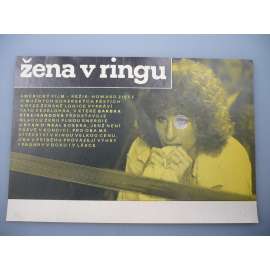 Žena v ringu (filmový plakát, papírová fotoska, slepka, film USA 1979, režie Howard Zieff, Hrají: Barbra Streisand, Ryan O'Neal, Paul Sand)