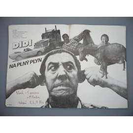 Didi na plný plyn (filmový plakát, film SRN 1986, režie Wigbert Wicker, Hrají: Dieter Hallervorden, Bernard Menez, Hans Peter Hallwachs)