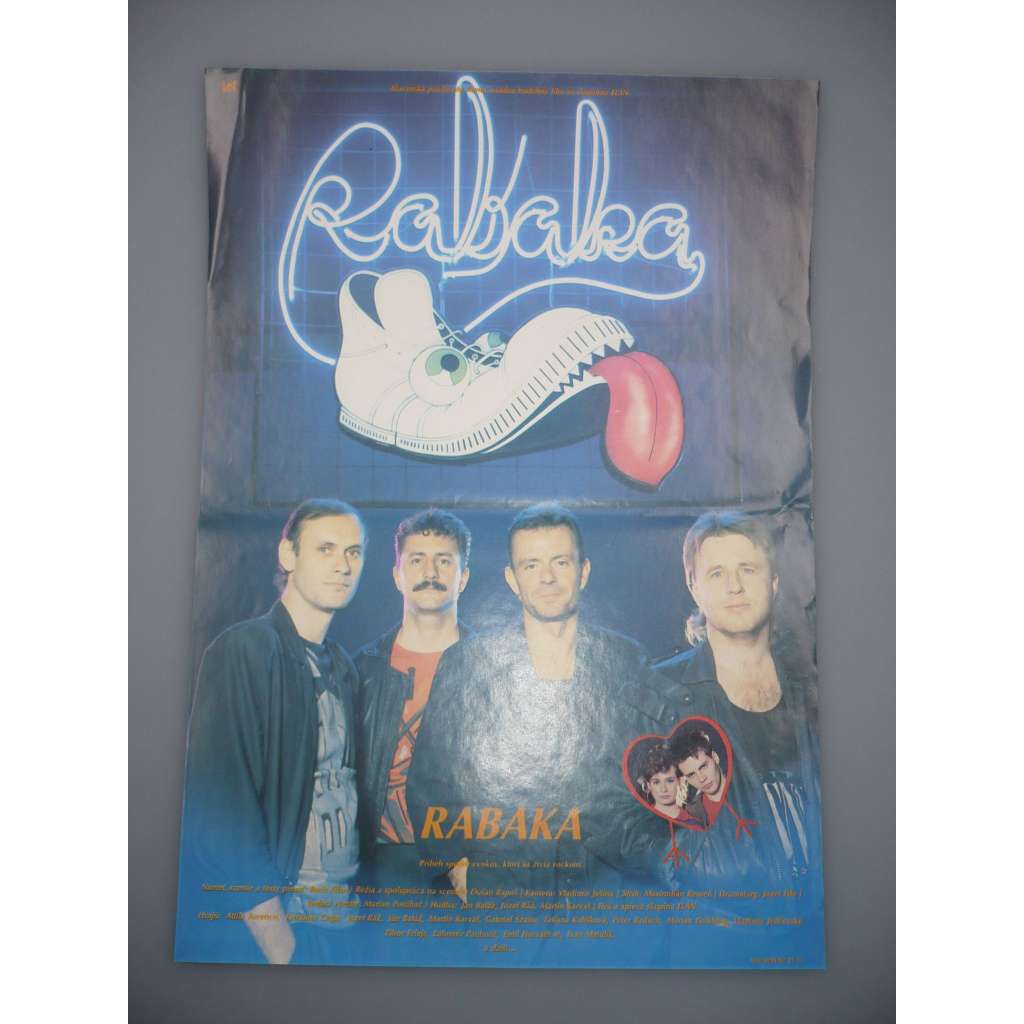 Rabaka - skupina Elán (filmový plakát, film ČSSR 1989, režie Dušan Rapoš, Hrají: Jožo Ráž, Ján Baláž, Marián Geišberg, Tatiana Kulíšková)