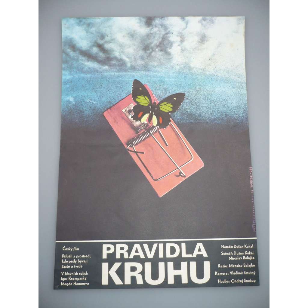 Pravidla kruhu (filmový plakát, film ČSSR 1987, režie Miroslav Balajka, Hrají: Igor Krempaský, Roman Luknár, Stanislav Zindulka)