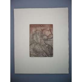 Jiří Anderle (1936) - Astroložka - Lept (1988), signovaná grafika