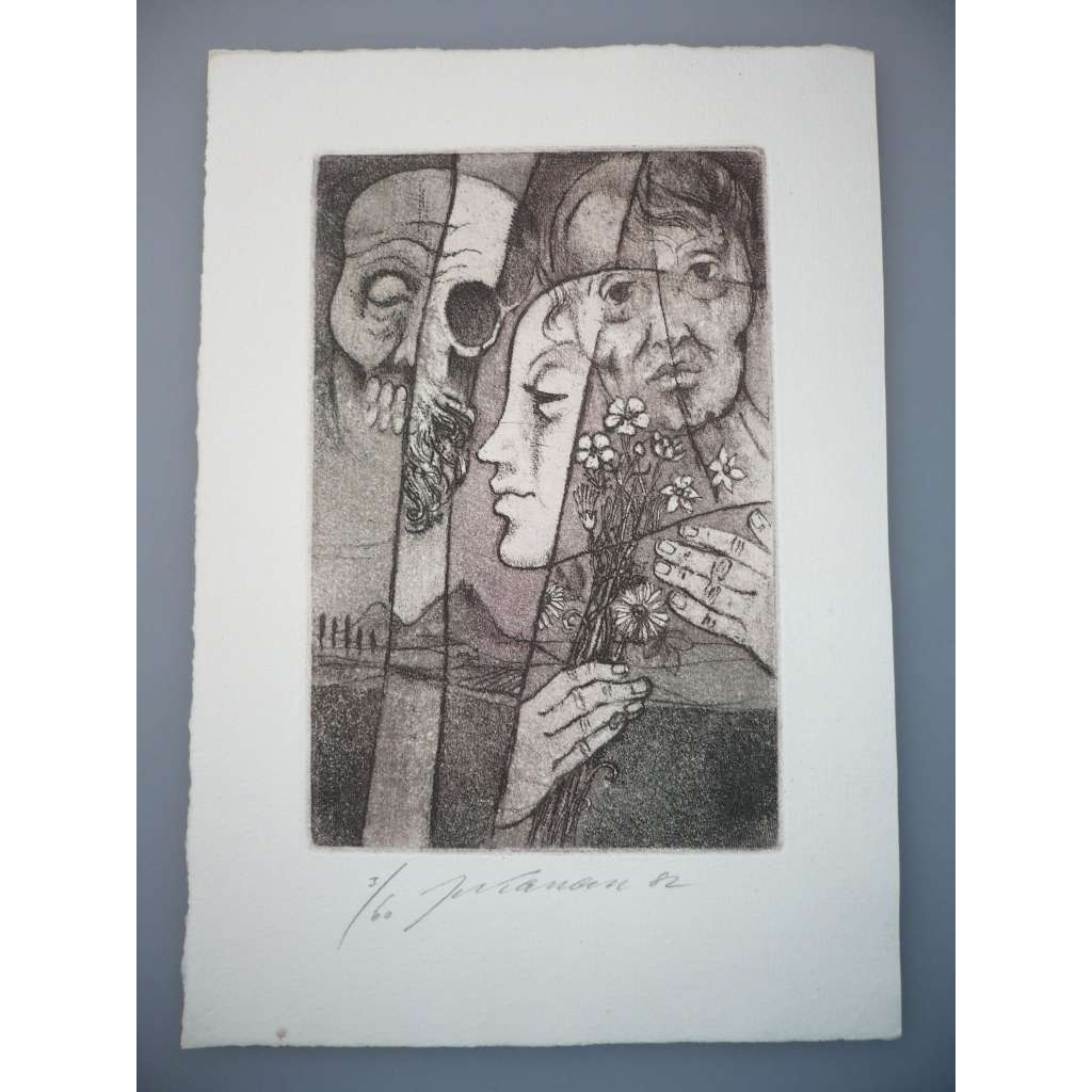 Jan Kavan (1947) - Stárnutí - Lept, signovaná grafika