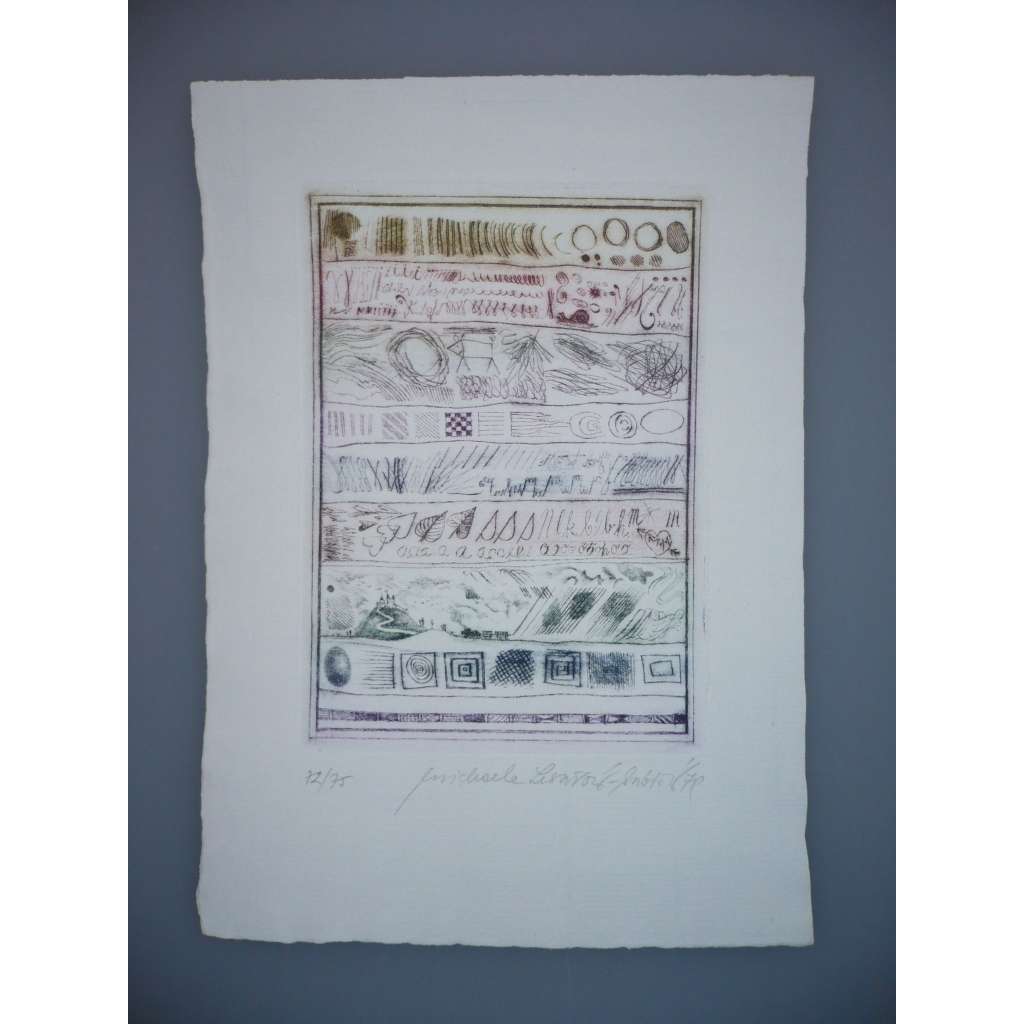 Michaela Lesařová-Roubíčková (1949) - Suchá jehla 1979, signovaná grafika