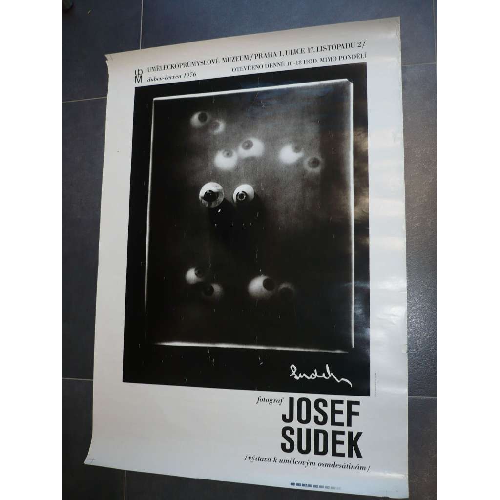 Josef Sudek - Výstava k 80. narozeninám umělce - Výstava 1976 - Uměleckoprůmyslové muzeum Praha - plakát