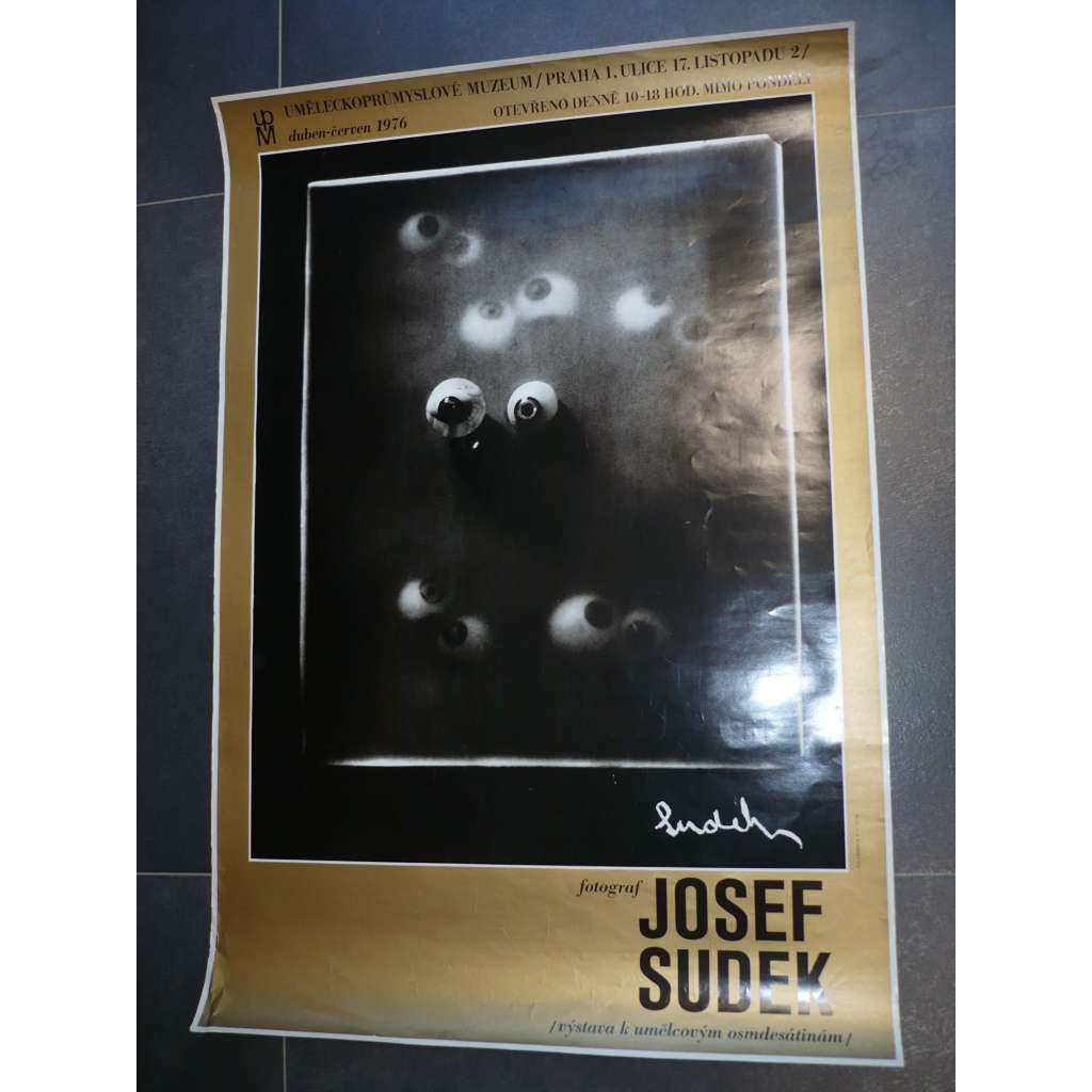 Josef Sudek - Výstava k 80. narozeninám umělce - Výstava 1976 - Uměleckoprůmyslové muzeum Praha - plakát