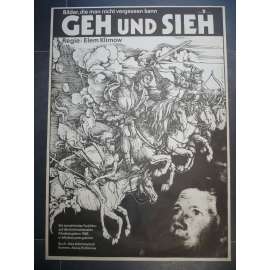 Jdi a dívej se (filmový plakát, film SSSR 1985, režie Elem Klimov, Hrají: Alexej Kravčenko, Olga Mironova, Ljubomiras Laucevičius)