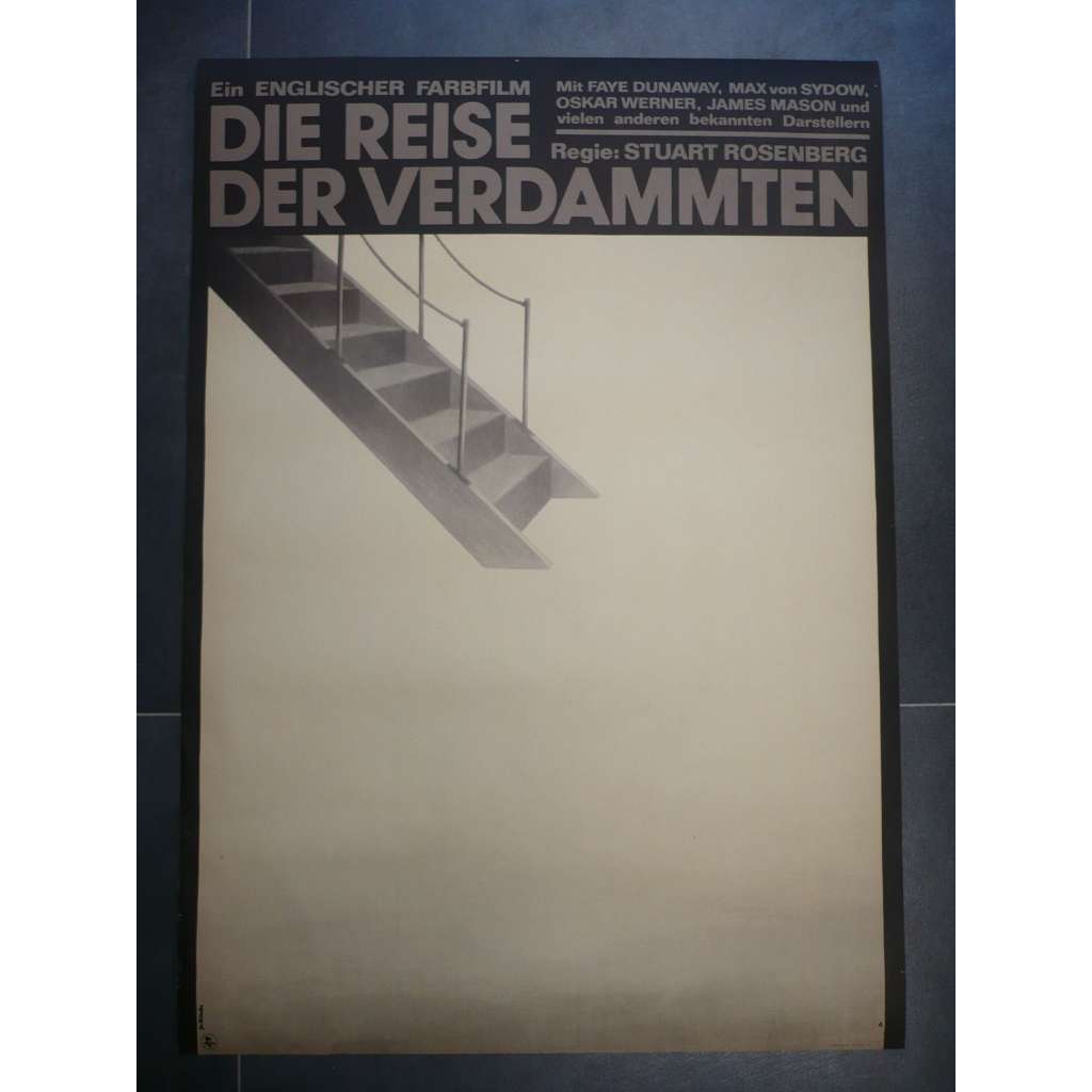 Pouť zatracených (filmový plakát, film VB/USA 1976, režie Stuart Rosenberg, hrají: Faye Dunaway Oskar Werner Lee Grant)