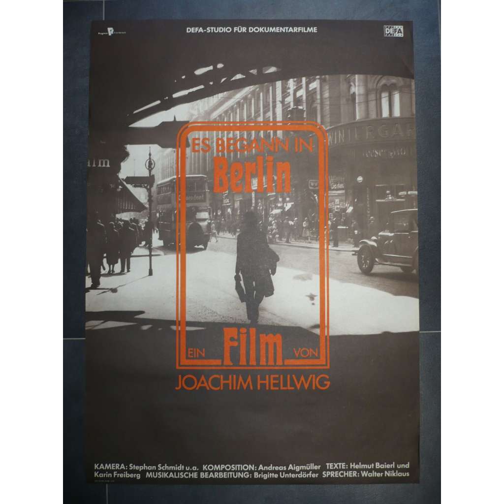 Es begann in Berlin (filmový plakát, film Německo 1986, režie Joachim Hellwig)