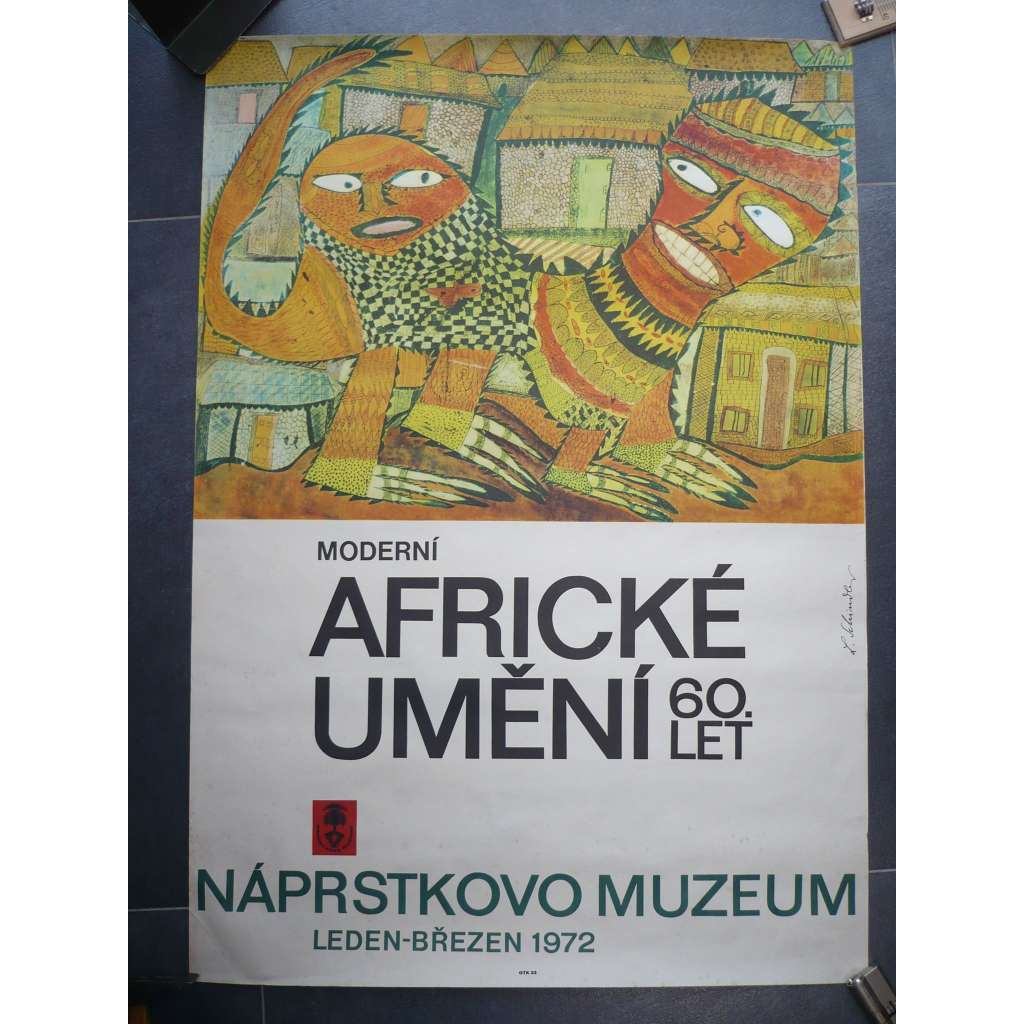 Moderní africké umění 60. let - Náprstkovo muzeum 1972 - plakát