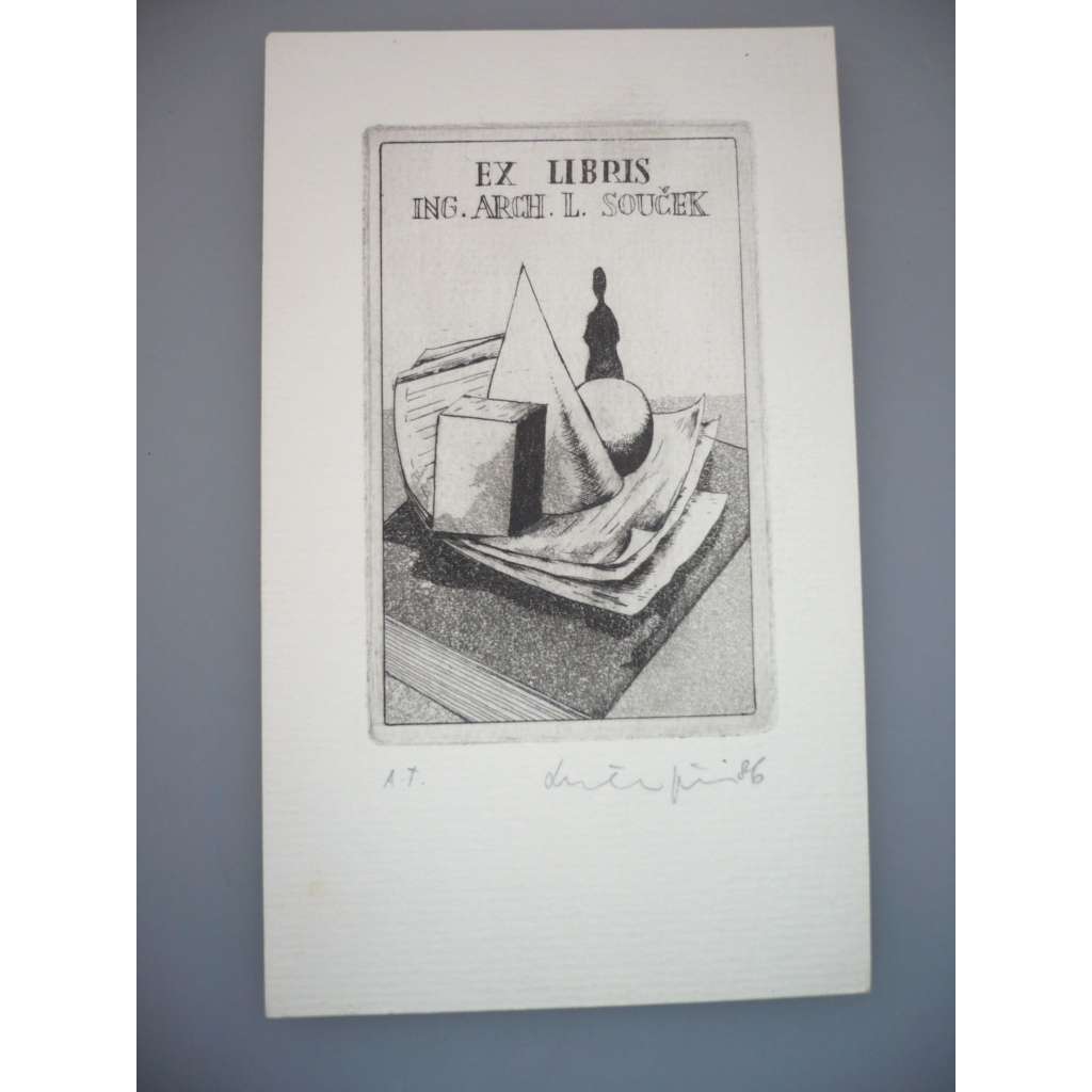 Jiří Mika (1946 - 2012) - EX LIBRIS - Lept, signovaná grafika