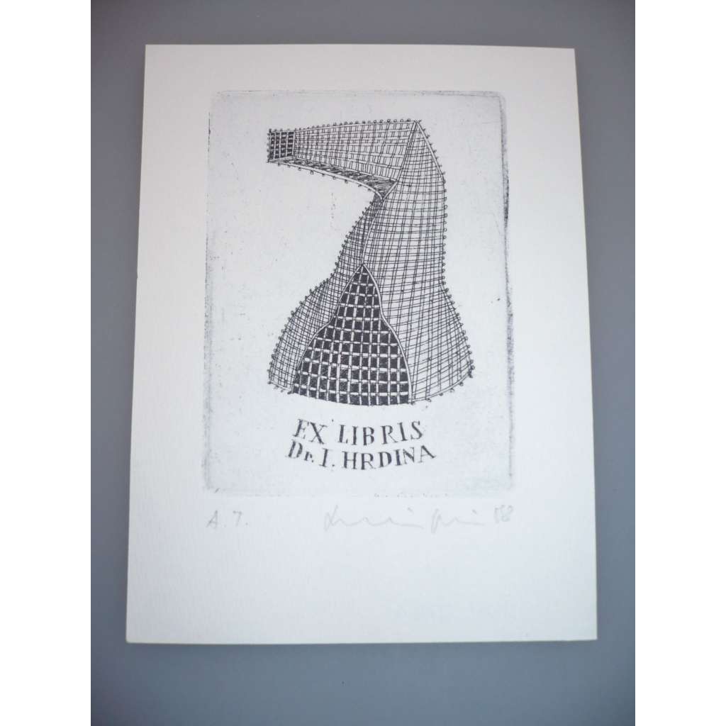 Jiří Mika (1946 - 2012) - EX LIBRIS - Lept, signovaná grafika