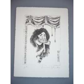 Jiří Mika (1946 - 2012) - EX LIBRIS, Muzeum loutek Chrudim - Lept 1984, signovaná grafika