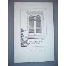 Jiří Mika (1946 - 2012) - EX LIBRIS - Lept, signovaná grafika 1988
