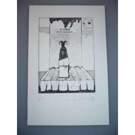 Jiří Mika (1946 - 2012) - EX LIBRIS - Lept, signovaná grafika 1986