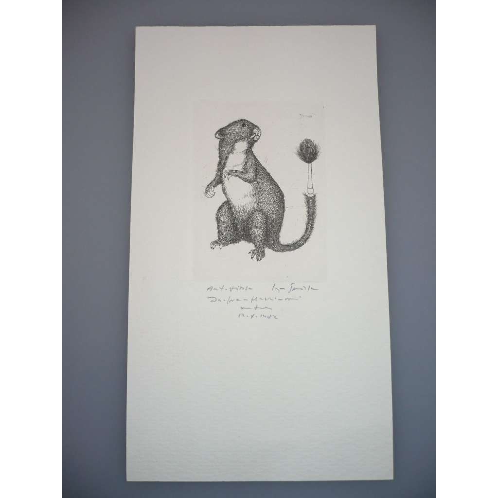 Igor Ševčík (1951 - 2003) - Veverka - Lept, signovaná grafika