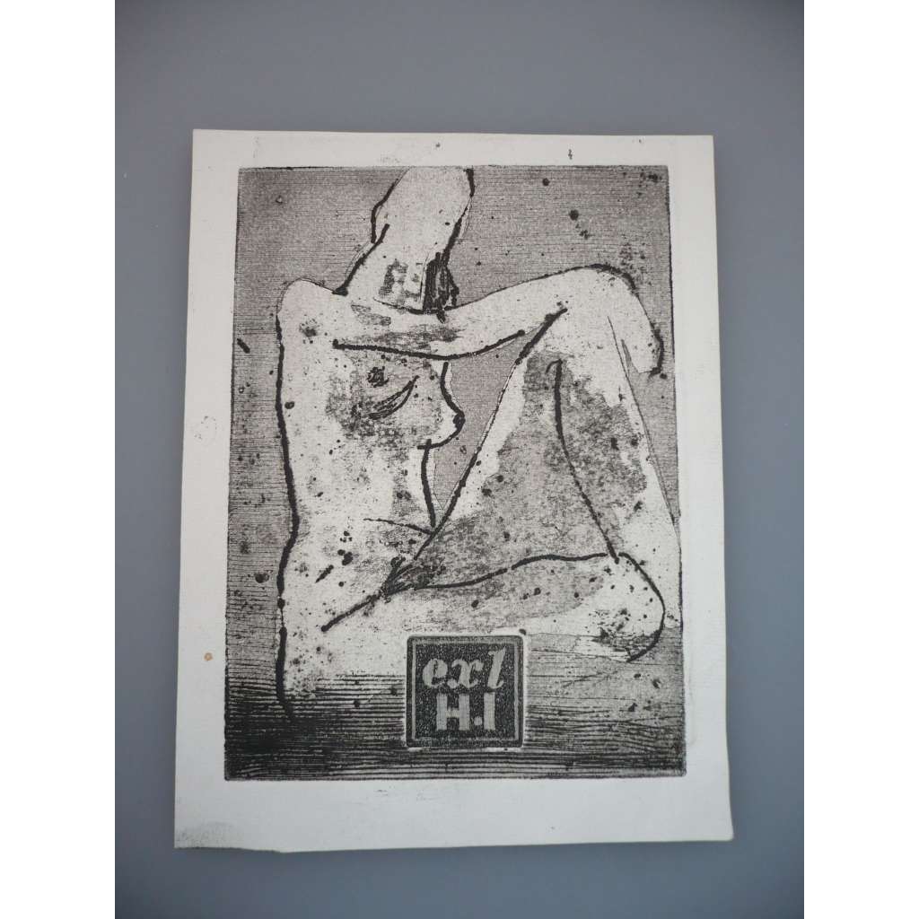Jiří Pálek (1951) - EX LIBRIS - Kombinovaná technika, nesignováno, grafika