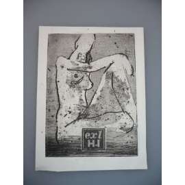 Jiří Pálek (1951) - EX LIBRIS - Kombinovaná technika, nesignováno, grafika