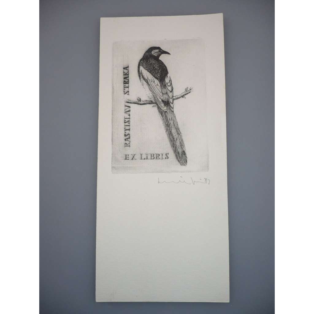 Jiří Mika (1946 - 2012) - EX LIBRIS - Lept, signovaná grafika 1983