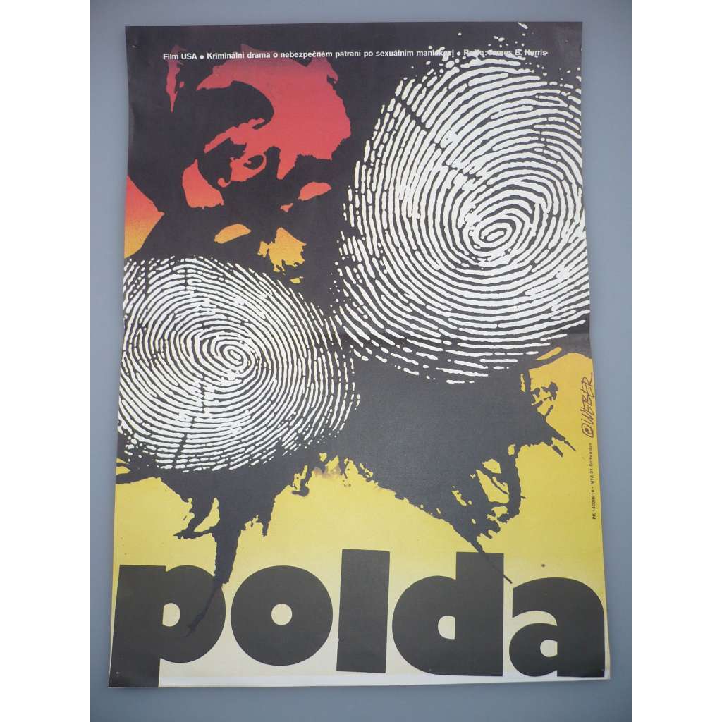 Polda (filmový plakát, papírová fotoska, slepka, film USA 1988, režie James B. Harris, Hrají: James Woods, Lesley Ann Warren, Charles Durning)