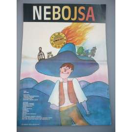 Nebojsa (filmový plakát, film ČSSR 1988, režie Július Matula, Hrají: Ján Kroner ml., Ondřej Vetchý, Zdeněk Podhůrský)