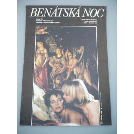 Benátská noc (filmový plakát, papírová fotoska, slepka, film Itálie 1986, režie Mauro Bolognini, Hrají: Laura Antonelli, Jason Connery, Claudio Amendola, Annie Belle)