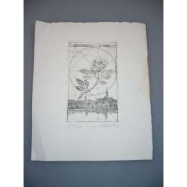 Marie Michaela Šechtlová (1952) - EX LIBRIS - Suchá jehla, signovaná grafika