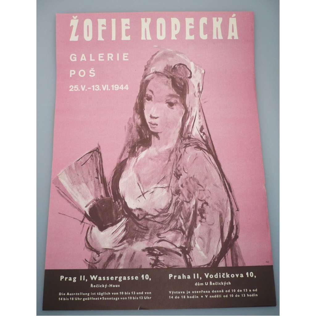 Žofie Kopecká - Výstava 1944 - Galerie Poš - plakát
