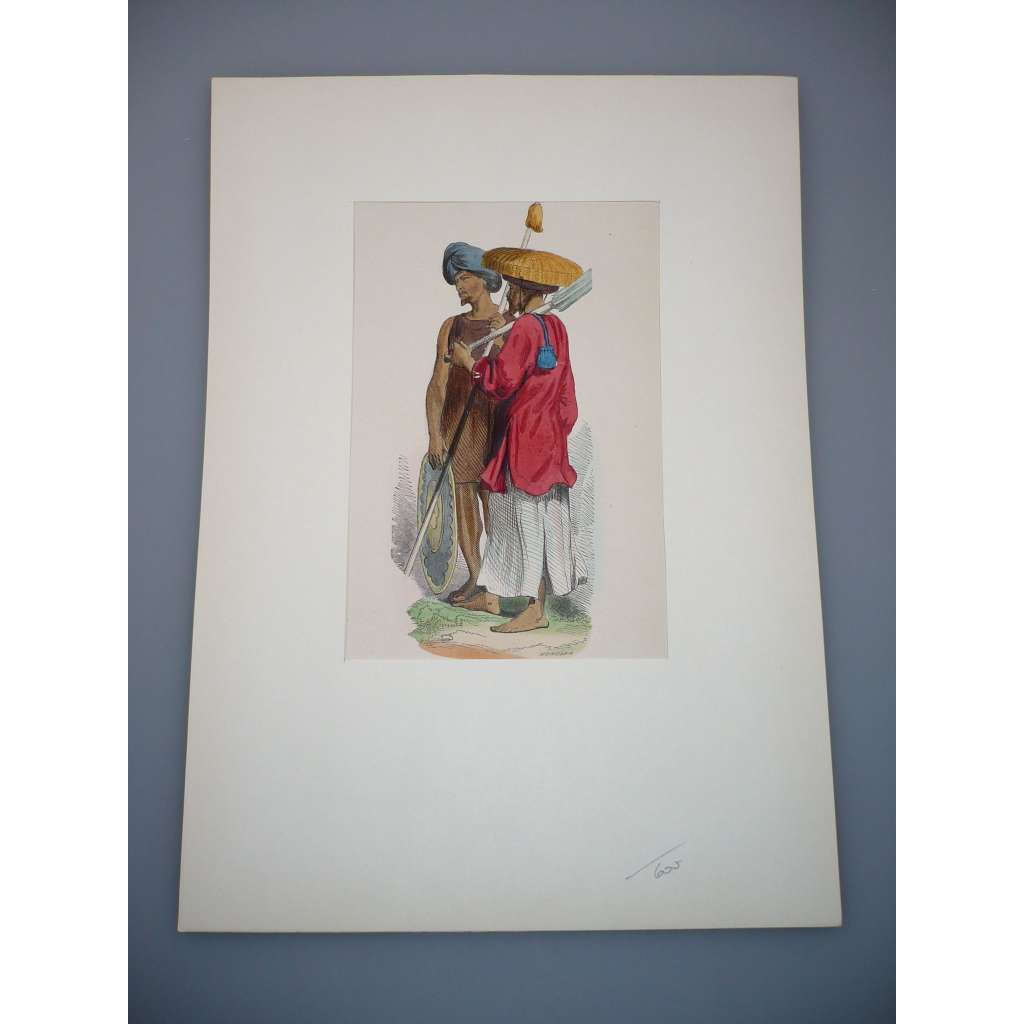 Kroje národů světa - Akvarel kolem roku 1900, grafika