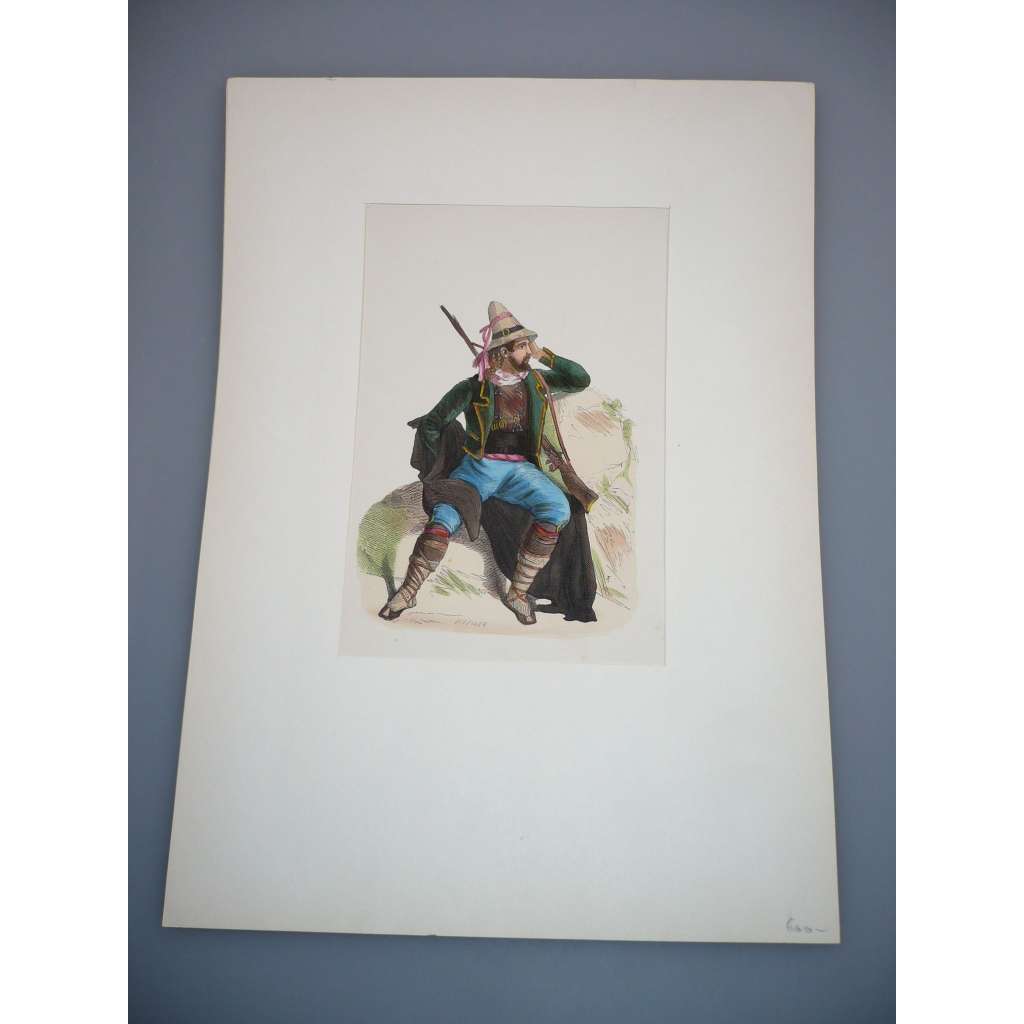 Kroje národů světa - Akvarel kolem roku 1900, grafika