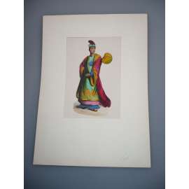 Kroje národů světa - Akvarel kolem roku 1900, grafika
