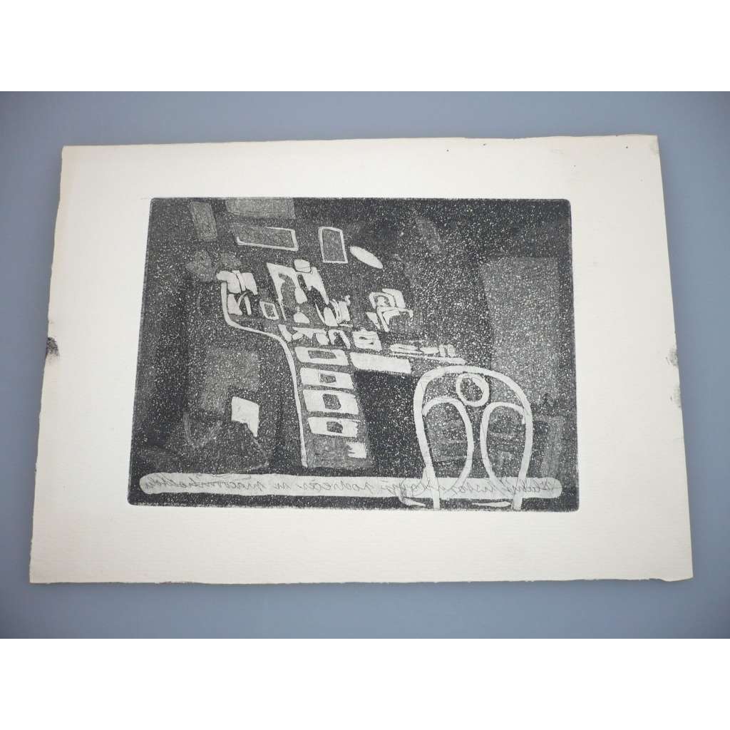 Petr Poš (1944 - 2015) - Akvatinta - grafika, nesignováno