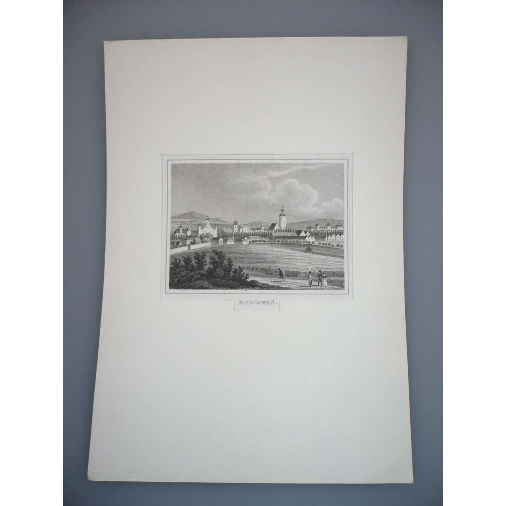 České Budějovice - Litografie z 19. stol - grafika