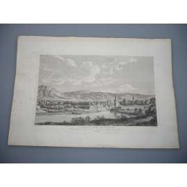 Louis-Joseph Masquelier (1741 - 1811) - Vue de la Ville de Soleure (Kanton Lausanne - Švýcarsko) - Ocelorytina, nesignovaná grafika