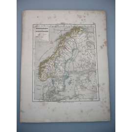 Švédsko a Norsko - Sydow´s Schull Atlas - Vydavatel: Justus Perthes Gotha, vydáno kolem roku 1910