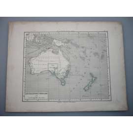 Austrálie a přilehlé ostrovy - list z atlasu Sydow s Schul-Atlas - vyd. Justus Perthes Gotha (cca 1880)