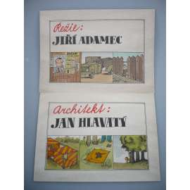 Petr Poš (1944 - 2015) - Kreslený film titulky, 5 listů - Akvarel, grafika 1979 HOL