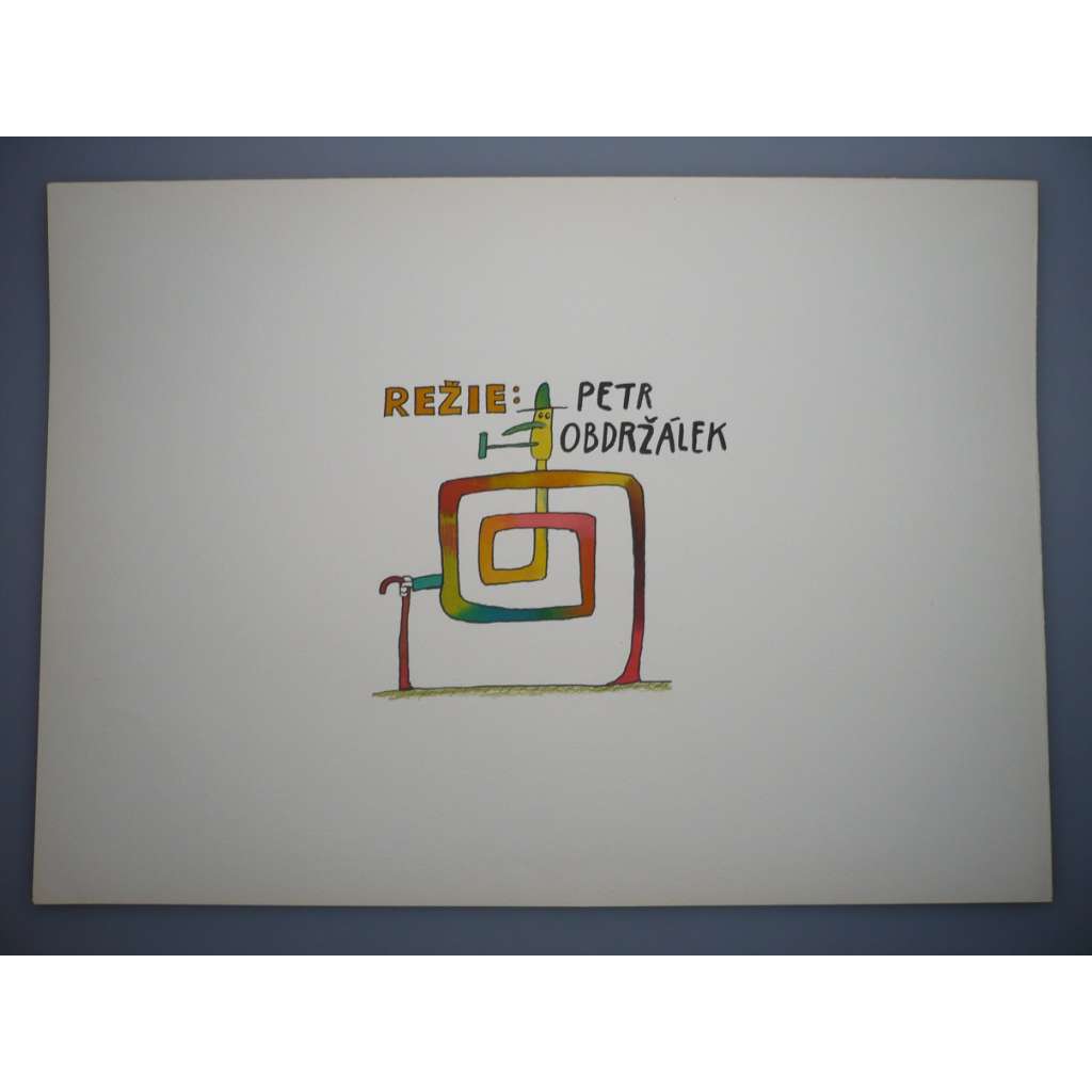 Petr Poš (1944 - 2015) - Kreslený film titulky - Akvarel, grafika 1988