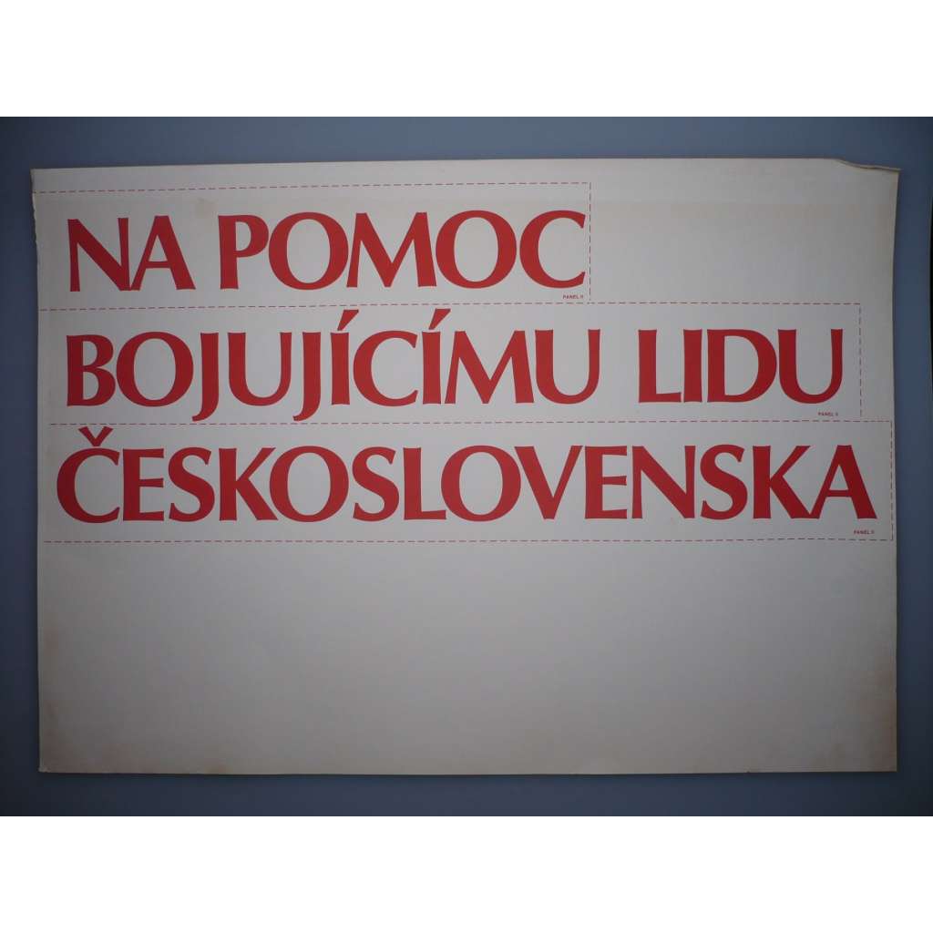 Plakát - Na pomoc bojujícímu lidu Československa - komunismus, propaganda