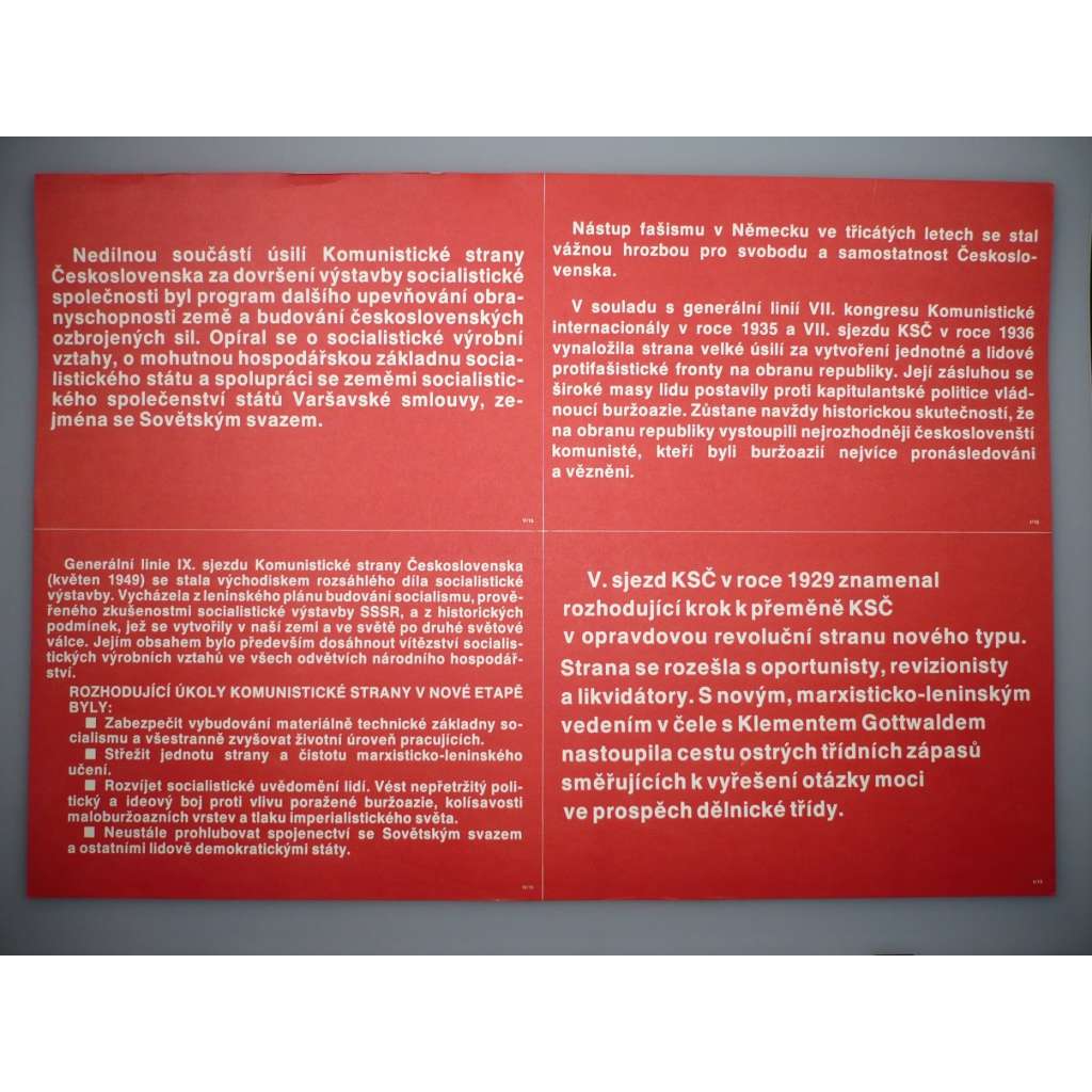 Plakát - Komunistická strana, Československá lidová armáda, Sjezd KSČ - komunismus, propaganda