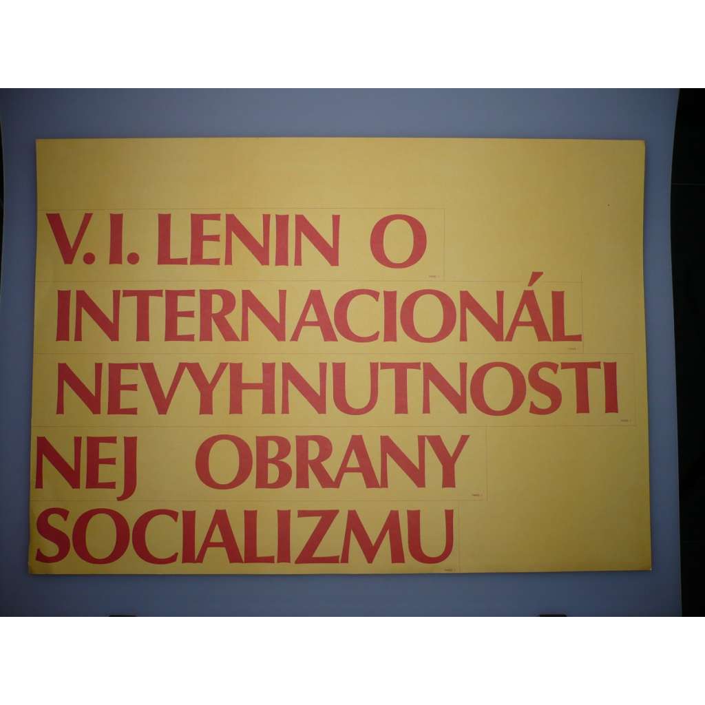 Plakát - Obrana socialismu, V. I. Lenin - komunismus, propaganda
